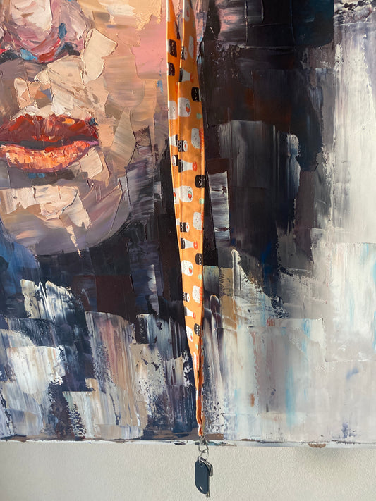 Portachiavi lungo da collo - sushi