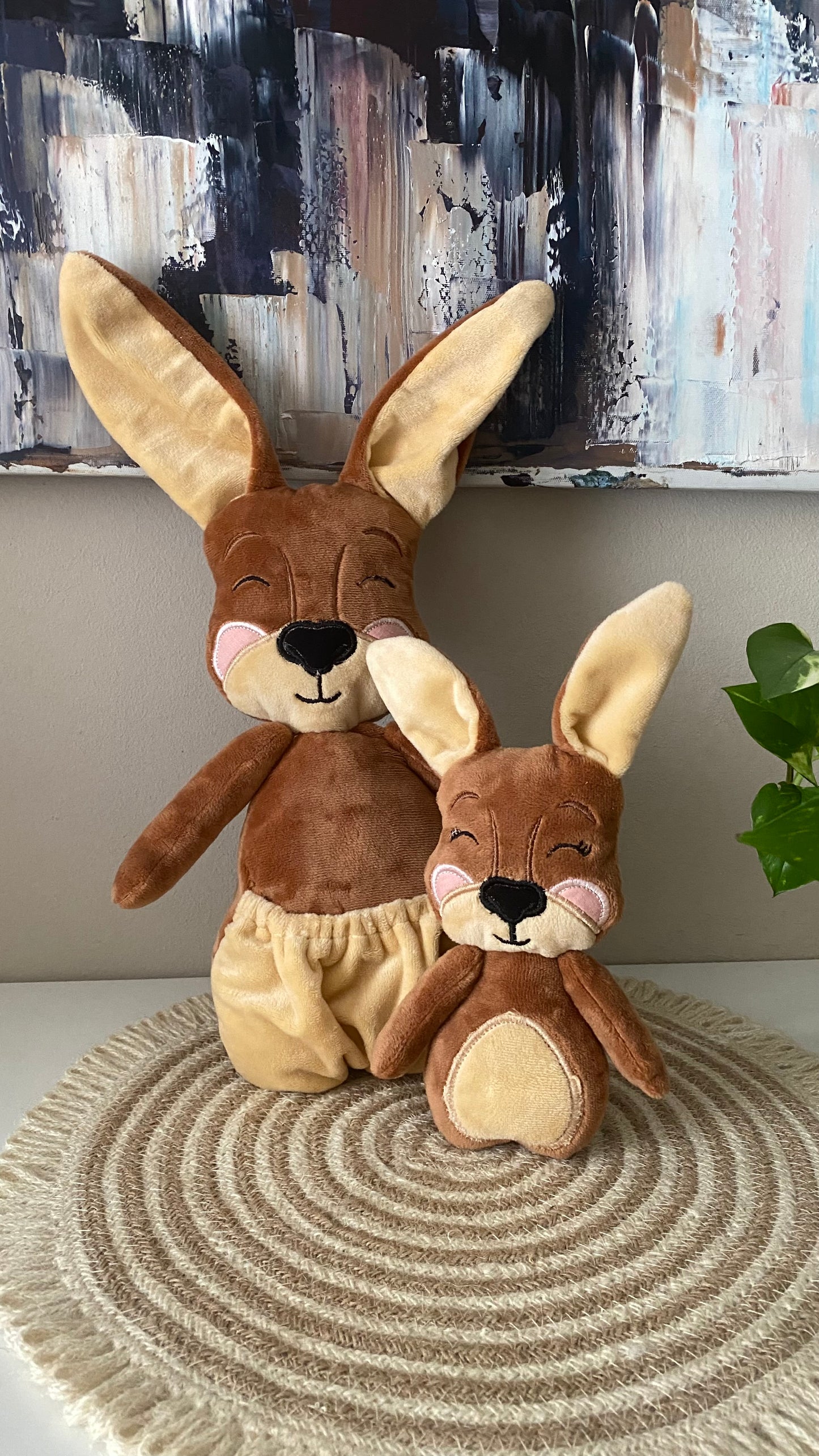 Peluche mamma canguro con cucciolo
