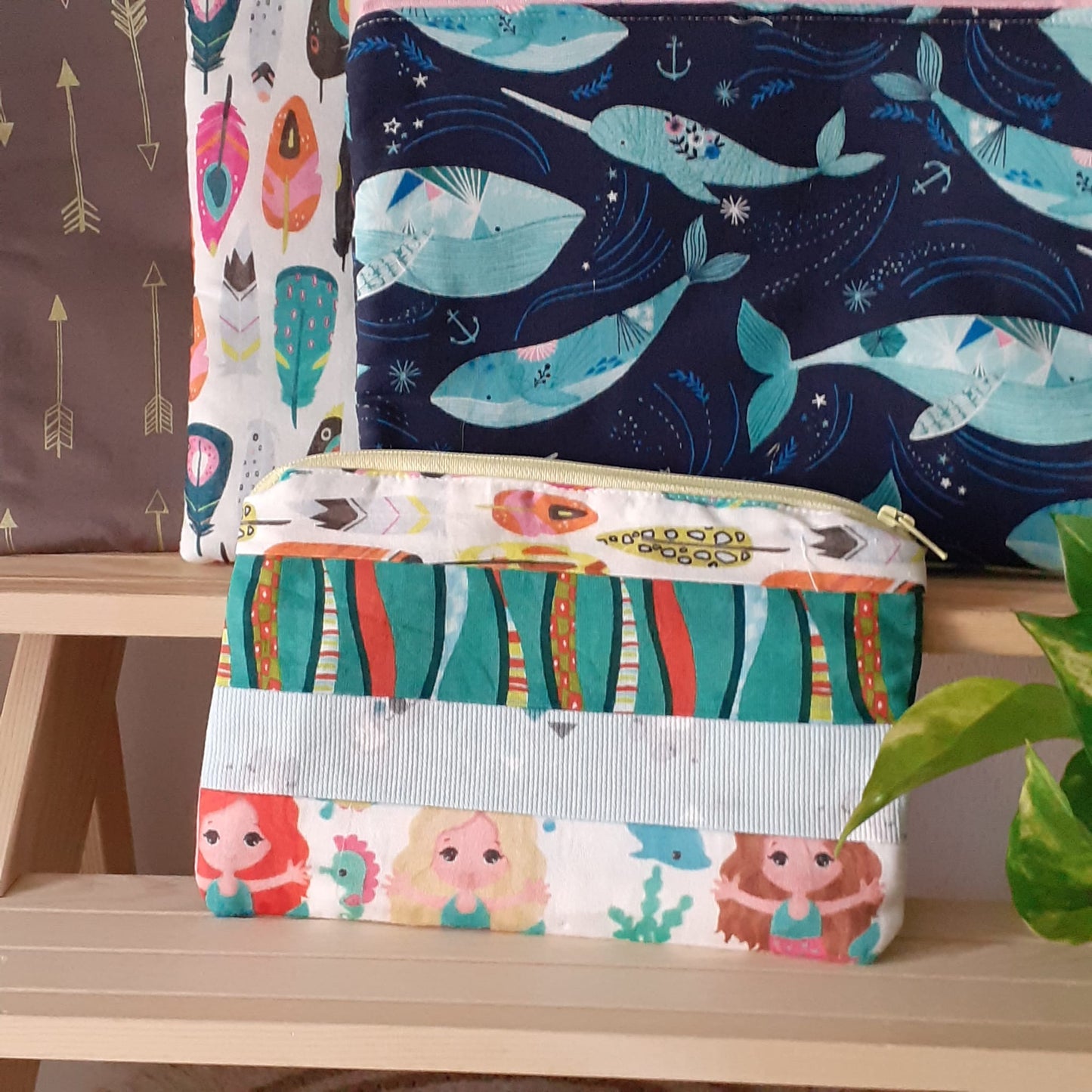 Astuccio portapenne con zip - patchwork