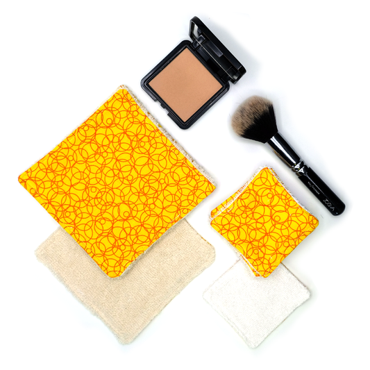 Salviette struccanti viso maxi riutilizzabili in cotone bio