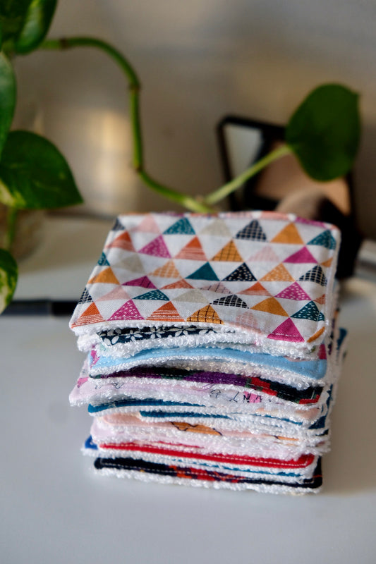 Salviette struccanti occhi lavabili e riutilizzabili in spugna di bambù