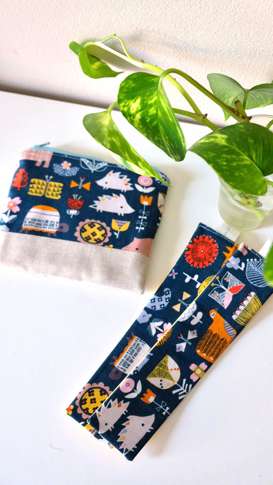 La Bustina media con cotone grezzo - bosco