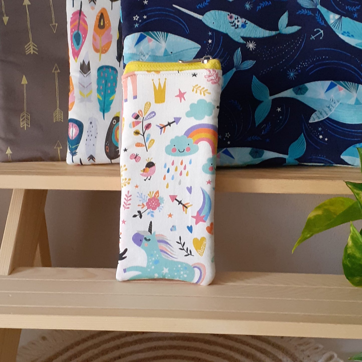 Bustina portaocchiali o portapenne - unicorni