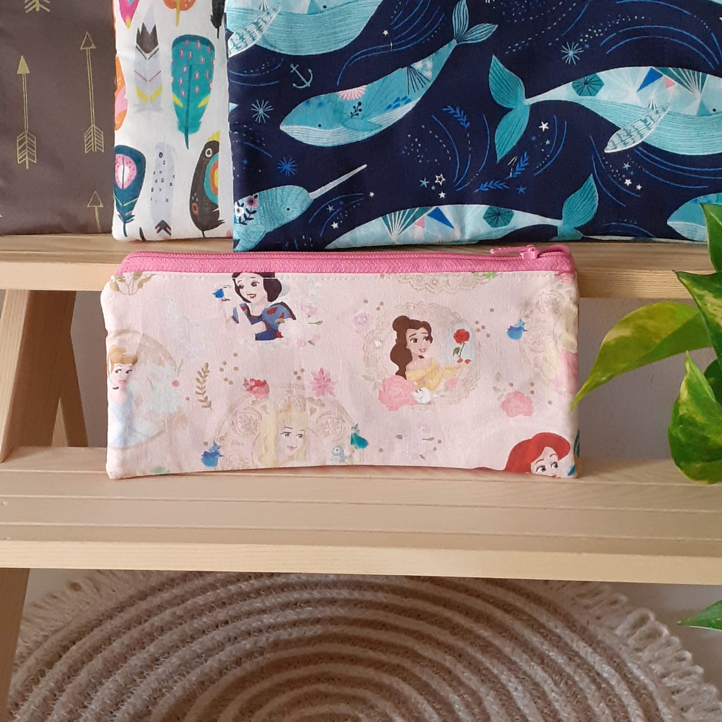 Astuccio portapenne con zip - Principesse Disney