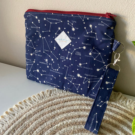 La Bustina grande con polsino portachiavi- Porta Kindle - Costellazioni