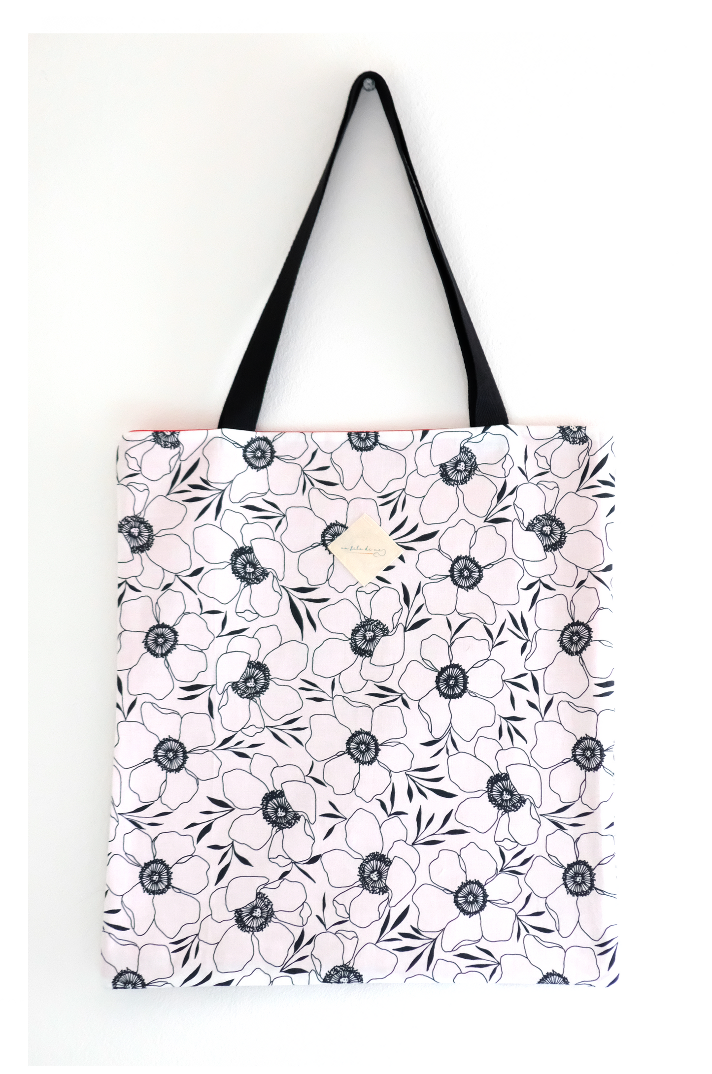La Sportina - fiori bianco e nero