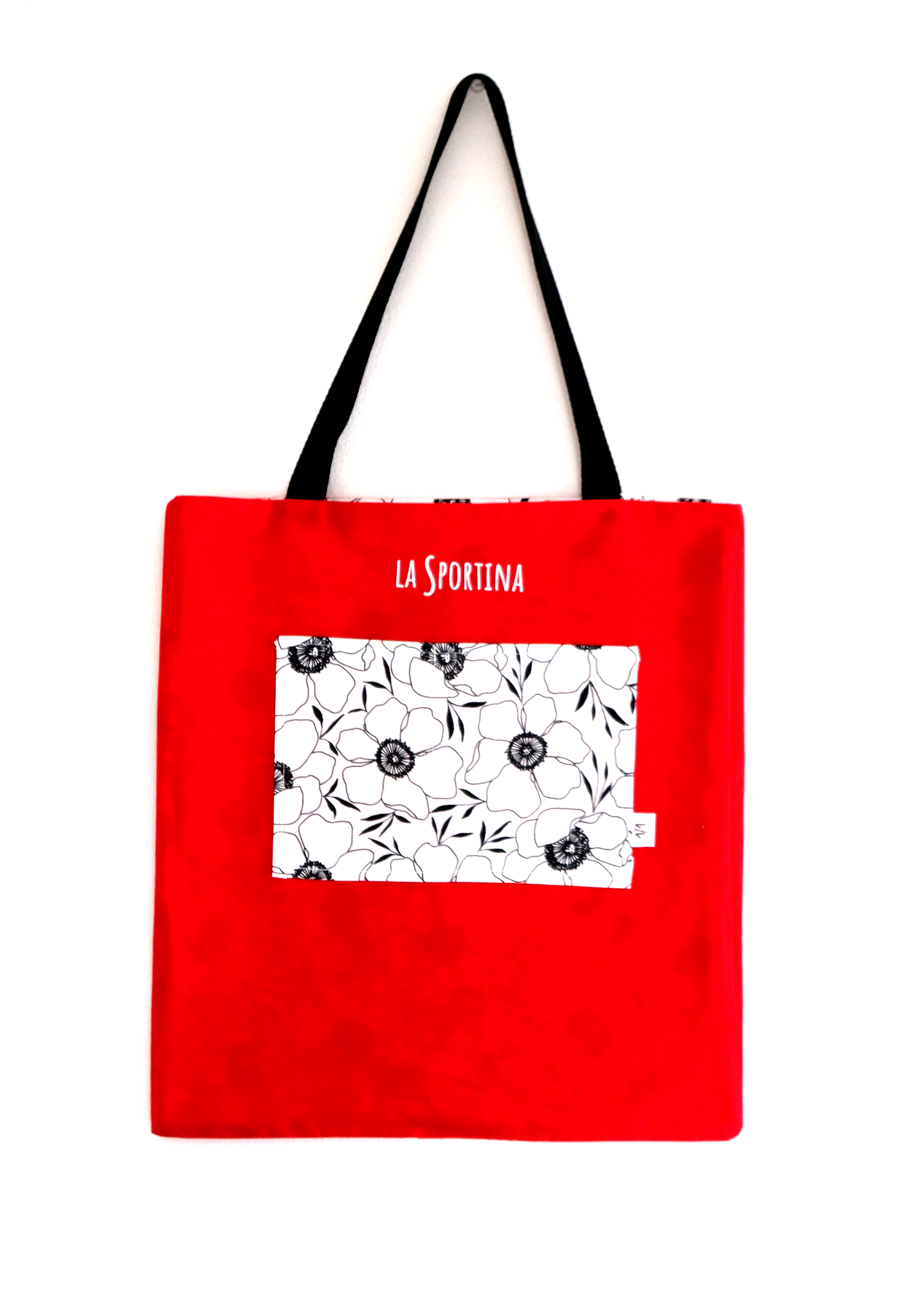La Sportina - fiori bianco e nero