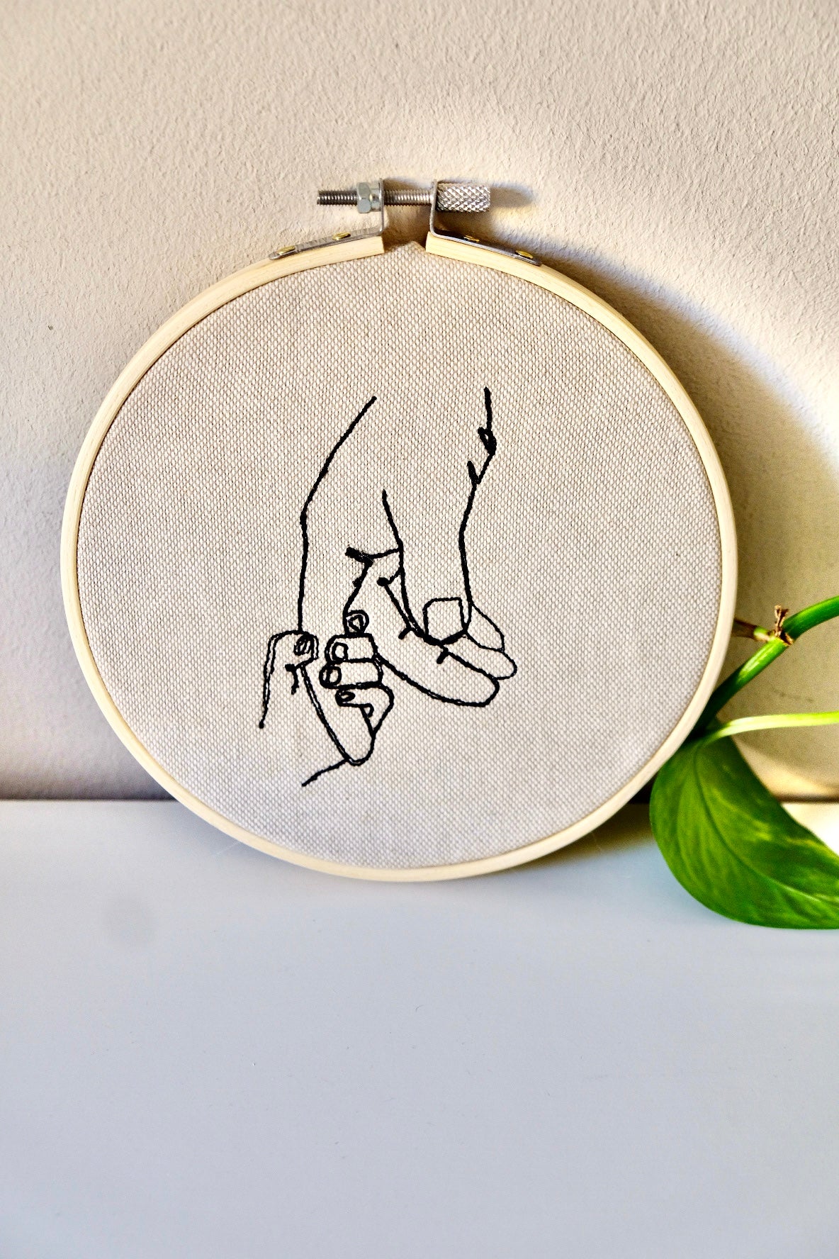 Telaio tondo "papà prendimi per mano"