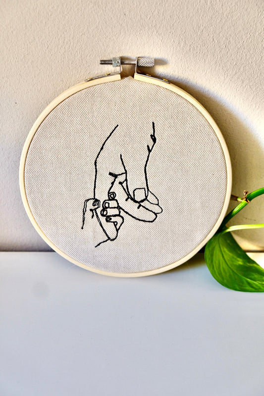 Telaio tondo "papà prendimi per mano"